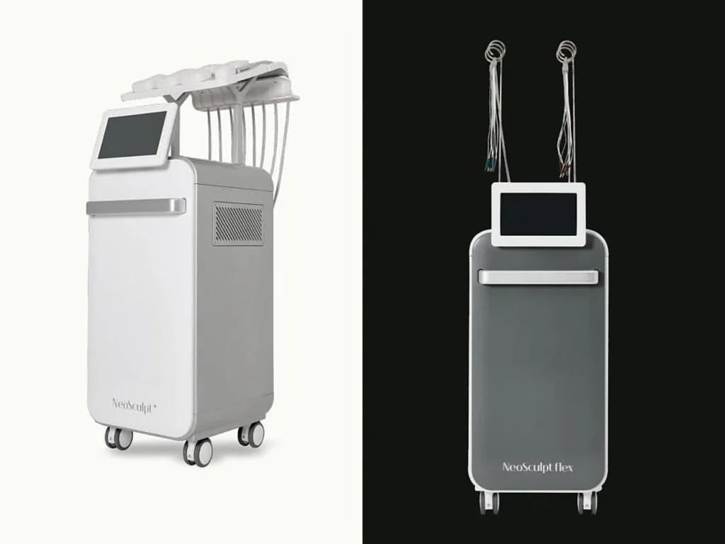 NeoSculpt Plus (left) and NeoSculpt Flex (right) devices